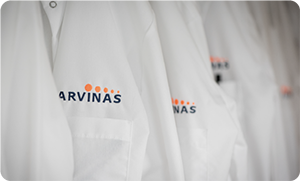 Arvinas logo on cloths