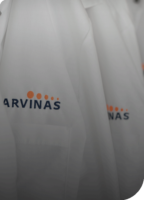 Arvinas logo on cloths